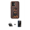 MARSİLYAN™- iPhone 11 Kılıf Nova Form Koleksiyonu - Siyah 3D Antistatik Hayalet Cam Ekran Koruyucu + Şeffaf Kamera Lens Koruma Cam