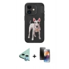 MARSİLYAN™- iPhone 11 Kılıf Nova Form Koleksiyonu - Siyah 3D Antistatik Mat Seramik Nano Ekran Koruyucu + Raze Metal Kamera Lens - MI