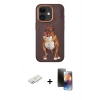 MARSİLYAN™- iPhone 11 Kılıf Nova Form Koleksiyonu - Siyah 3D Antistatik Mat Seramik Nano Ekran Koruyucu + Renkli Kamera Lens Koruma Cam - PE