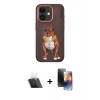 MARSİLYAN™- iPhone 11 Kılıf Nova Form Koleksiyonu - Siyah 3D Antistatik Mat Seramik Nano Ekran Koruyucu + Şeffaf Kamera Lens Koruma Cam