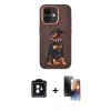 MARSİLYAN™- iPhone 11 Kılıf Nova Form Koleksiyonu - Siyah 3D Antistatik Mat Seramik Nano Ekran Koruyucu + PVD Metal Kamera Lens - SH