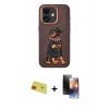 MARSİLYAN™- iPhone 11 Kılıf Nova Form Koleksiyonu - Siyah 3D Antistatik Mat Seramik Nano Ekran Koruyucu + Rainbow Kamera Lens Koruma Cam - KI