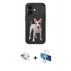 MARSİLYAN™- iPhone 11 Kılıf Nova Form Koleksiyonu - Siyah 3D Antistatik Seramik Nano Ekran Koruyucu + Pers Alüminyum Kamera Lens - GD