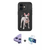 MARSİLYAN™- iPhone 11 Kılıf Nova Form Koleksiyonu - Siyah 3D Antistatik Seramik Nano Ekran Koruyucu + Raze Metal Kamera Lens - MR