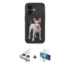 MARSİLYAN™- iPhone 11 Kılıf Nova Form Koleksiyonu - Siyah 3D Antistatik Seramik Nano Ekran Koruyucu + Raze Metal Kamera Lens - GS