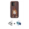 MARSİLYAN™- iPhone 11 Kılıf Nova Form Koleksiyonu - Siyah 3D Antistatik Seramik Nano Ekran Koruyucu + Raze Metal Kamera Lens - GS