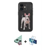 MARSİLYAN™- iPhone 11 Kılıf Nova Form Koleksiyonu - Siyah 3D Antistatik Seramik Nano Ekran Koruyucu + Raze Metal Kamera Lens - KI