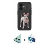 MARSİLYAN™- iPhone 11 Kılıf Nova Form Koleksiyonu - Siyah 3D Antistatik Seramik Nano Ekran Koruyucu + Raze Metal Kamera Lens - MI