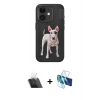 MARSİLYAN™- iPhone 11 Kılıf Nova Form Koleksiyonu - Siyah 3D Antistatik Seramik Nano Ekran Koruyucu + Kamera Lens Koruma Cam - SF
