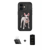 MARSİLYAN™- iPhone 11 Kılıf Nova Form Koleksiyonu - Siyah 6D Antistatik Mat Seramik Hayalet Nano Ekran Koruyucu + Kamera Lens Koruma Cam - SF