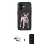 MARSİLYAN™- iPhone 11 Kılıf Nova Form Koleksiyonu - Siyah 6D Antistatik Mat Seramik Hayalet Nano Ekran Koruyucu + Pers Alüminyum Kamera Lens - LT