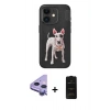 MARSİLYAN™- iPhone 11 Kılıf Nova Form Koleksiyonu - Siyah 6D Antistatik Mat Seramik Hayalet Nano Ekran Koruyucu + Raze Metal Kamera Lens - MR
