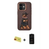 MARSİLYAN™- iPhone 11 Kılıf Nova Form Koleksiyonu - Siyah 6D Antistatik Mat Seramik Hayalet Nano Ekran Koruyucu + Rainbow Kamera Lens Koruma Cam - KI