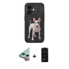 MARSİLYAN™- iPhone 11 Kılıf Nova Form Koleksiyonu - Siyah 6D Antistatik Mat Seramik Hayalet Nano Ekran Koruyucu + Raze Metal Kamera Lens - KI