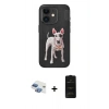 MARSİLYAN™- iPhone 11 Kılıf Nova Form Koleksiyonu - Siyah 6D Antistatik Mat Seramik Hayalet Nano Ekran Koruyucu + Pers Alüminyum Kamera Lens - GI