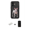 MARSİLYAN™- iPhone 11 Kılıf Nova Form Koleksiyonu - Siyah 6D Antistatik Mat Seramik Hayalet Nano Ekran Koruyucu + Renkli Kamera Lens Koruma Cam - PE