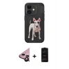 MARSİLYAN™- iPhone 11 Kılıf Nova Form Koleksiyonu - Siyah 6D Antistatik Mat Seramik Hayalet Nano Ekran Koruyucu + Raze Metal Kamera Lens - SH