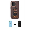 MARSİLYAN™- iPhone 11 Kılıf Nova Form Koleksiyonu - Siyah 6D Antistatik Mat Seramik Hayalet Nano Ekran Koruyucu + Yeşil Neon Fosforlu Kamera Lens