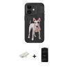 MARSİLYAN™- iPhone 11 Kılıf Nova Form Koleksiyonu - Siyah 6D Antistatik Mat Seramik Hayalet Nano Ekran Koruyucu + Renkli Kamera Lens Koruma Cam - YL