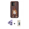 MARSİLYAN™- iPhone 11 Kılıf Nova Form Koleksiyonu - Siyah 6D Mat Seramik Hayalet Nano Ekran Koruyucu + Mor Raze Metal Kamera Lens