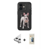 MARSİLYAN™- iPhone 11 Kılıf Nova Form Koleksiyonu - Siyah 6D Mat Seramik Hayalet Nano Ekran Koruyucu + Raze Metal Kamera Lens - GS