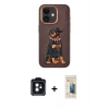 MARSİLYAN™- iPhone 11 Kılıf Nova Form Koleksiyonu - Siyah 6D Mat Seramik Hayalet Nano Ekran Koruyucu + PVD Metal Kamera Lens - SH