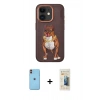 MARSİLYAN™- iPhone 11 Kılıf Nova Form Koleksiyonu - Siyah 6D Mat Seramik Hayalet Nano Ekran Koruyucu + Turuncu Neon Fosforlu Kamera Lens