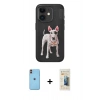 MARSİLYAN™- iPhone 11 Kılıf Nova Form Koleksiyonu - Siyah 6D Mat Seramik Hayalet Nano Ekran Koruyucu + Turuncu Neon Fosforlu Kamera Lens