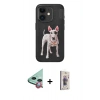 MARSİLYAN™- iPhone 11 Kılıf Nova Form Koleksiyonu - Siyah Bilvis 3D Cam Ekran Koruyucu + Raze Metal Kamera Lens - KI