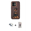 MARSİLYAN™- iPhone 11 Kılıf Nova Form Koleksiyonu - Siyah Bilvis 3D Cam Ekran Koruyucu + Lacivert Pers Alüminyum Kamera Lens