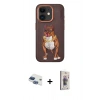 MARSİLYAN™- iPhone 11 Kılıf Nova Form Koleksiyonu - Siyah Bilvis 3D Cam Ekran Koruyucu + Lacivert Pers Alüminyum Kamera Lens