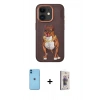 MARSİLYAN™- iPhone 11 Kılıf Nova Form Koleksiyonu - Siyah Bilvis 3D Cam Ekran Koruyucu + Neon Fosforlu Kamera Lens - MI