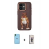 MARSİLYAN™- iPhone 11 Kılıf Nova Form Koleksiyonu - Siyah Bilvis 3D Cam Ekran Koruyucu + Neon Fosforlu Kamera Lens - YL