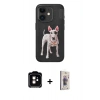 MARSİLYAN™- iPhone 11 Kılıf Nova Form Koleksiyonu - Siyah Bilvis 3D Cam Ekran Koruyucu + PVD Metal Kamera Lens - TU