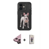 MARSİLYAN™- iPhone 11 Kılıf Nova Form Koleksiyonu - Siyah Bilvis 3D Cam Ekran Koruyucu + Raze Metal Kamera Lens - SH