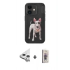 MARSİLYAN™- iPhone 11 Kılıf Nova Form Koleksiyonu - Siyah Bilvis 3D Cam Ekran Koruyucu + Raze Metal Kamera Lens - GS