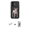 MARSİLYAN™- iPhone 11 Kılıf Nova Form Koleksiyonu - Siyah Bilvis 3D Cam Ekran Koruyucu + Renkli Kamera Lens Koruma Cam - YL