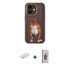 MARSİLYAN™- iPhone 11 Kılıf Nova Form Koleksiyonu - Siyah Bilvis 3D Cam Ekran Koruyucu + Renkli Kamera Lens Koruma Cam - SI