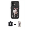MARSİLYAN™- iPhone 11 Kılıf Nova Form Koleksiyonu - Siyah Bilvis 3D Cam Ekran Koruyucu + PVD Metal Kamera Lens - SH