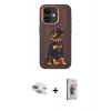 MARSİLYAN™- iPhone 11 Kılıf Nova Form Koleksiyonu - Siyah Bilvis 3D Cam Ekran Koruyucu + Pers Alüminyum Kamera Lens - YL