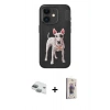 MARSİLYAN™- iPhone 11 Kılıf Nova Form Koleksiyonu - Siyah Bilvis 3D Cam Ekran Koruyucu + Pers Alüminyum Kamera Lens - YL