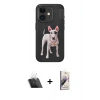 MARSİLYAN™- iPhone 11 Kılıf Nova Form Koleksiyonu - Siyah Bilvis 3D Mat Cam Ekran Koruyucu + Kamera Lens Koruma Cam - SF