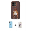 MARSİLYAN™- iPhone 11 Kılıf Nova Form Koleksiyonu - Siyah Bilvis 3D Mat Cam Ekran Koruyucu + Neon Fosforlu Kamera Lens - TU