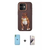 MARSİLYAN™- iPhone 11 Kılıf Nova Form Koleksiyonu - Siyah Bilvis 3D Mat Cam Ekran Koruyucu + Neon Fosforlu Kamera Lens - YL