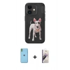 MARSİLYAN™- iPhone 11 Kılıf Nova Form Koleksiyonu - Siyah Bilvis 3D Mat Cam Ekran Koruyucu + Neon Fosforlu Kamera Lens - YL