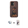 MARSİLYAN™- iPhone 11 Kılıf Nova Form Koleksiyonu - Siyah Bilvis 3D Mat Cam Ekran Koruyucu + Pers Alüminyum Kamera Lens - GI