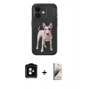 MARSİLYAN™- iPhone 11 Kılıf Nova Form Koleksiyonu - Siyah Bilvis 3D Mat Cam Ekran Koruyucu + PVD Metal Kamera Lens - TU