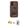 MARSİLYAN™- iPhone 11 Kılıf Nova Form Koleksiyonu - Siyah Bilvis 3D Mat Cam Ekran Koruyucu + Rainbow Kamera Lens Koruma Cam - KI