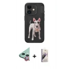 MARSİLYAN™- iPhone 11 Kılıf Nova Form Koleksiyonu - Siyah Bilvis 3D Mat Cam Ekran Koruyucu + Raze Metal Kamera Lens - KI
