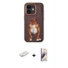 MARSİLYAN™- iPhone 11 Kılıf Nova Form Koleksiyonu - Siyah Bilvis 3D Mat Cam Ekran Koruyucu + Renkli Kamera Lens Koruma Cam - PE